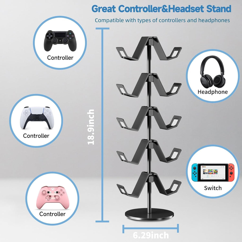 Controller Stand,5 Tier Headphone Holder for Classroom - Image 3