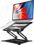 Adjustable Laptop Stand for Desk, 10-15.6“ Laptop Riser, Black | Sturdy Aluminum Foldable stand, Heat-Dissipation Design, Ergonomic Holder Fits MacBook/Dell/HP/Lenovo for Home/Office. by Urmust