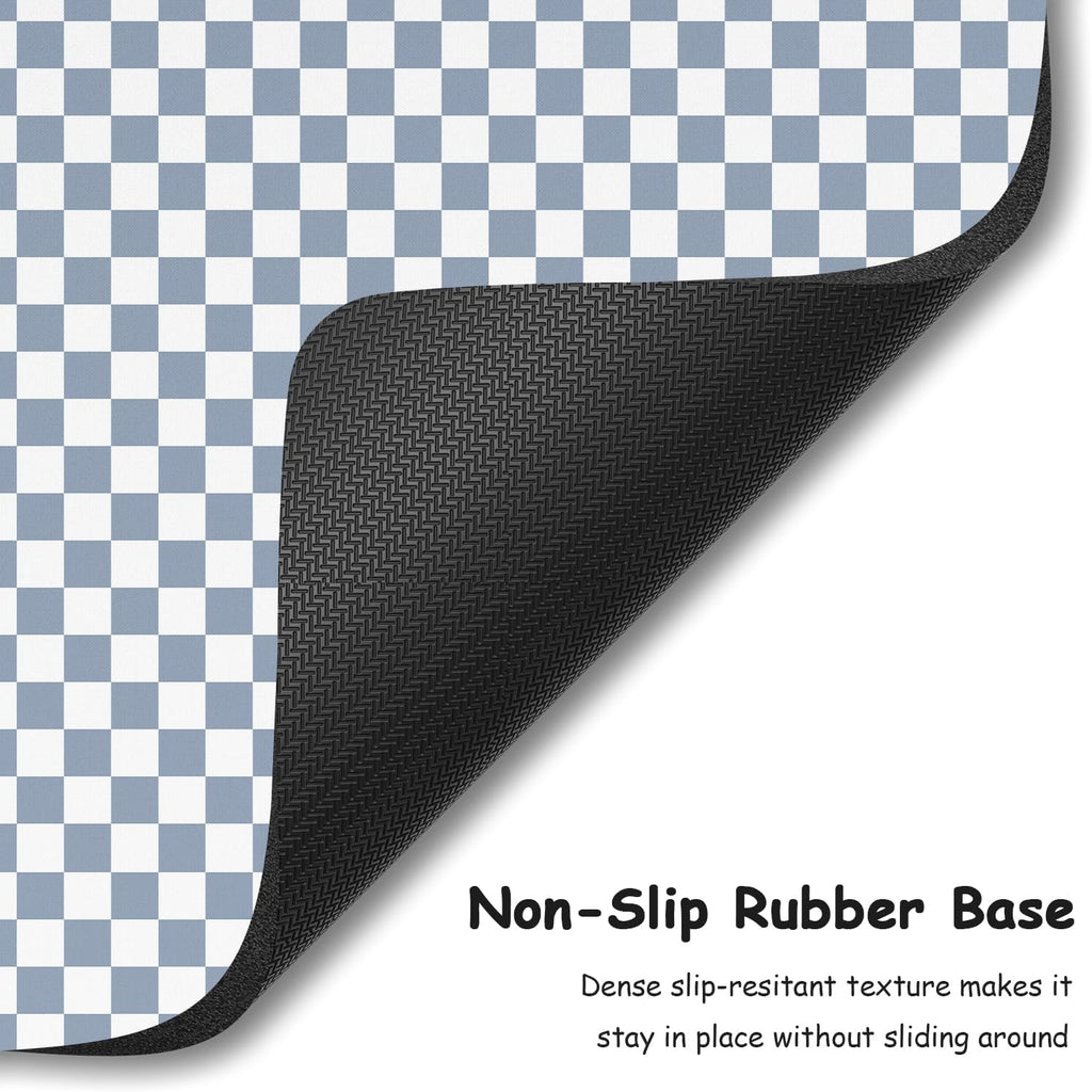 Small Mouse Pad, 5 x 6 Inch Thick Rubber Premium-Textured Non-Slip Portable & Washable Mini Mouse Mat for Women Men Wireless Laptops Keyboard Tray Gaming Work Travel,Blue Grey - Image 4