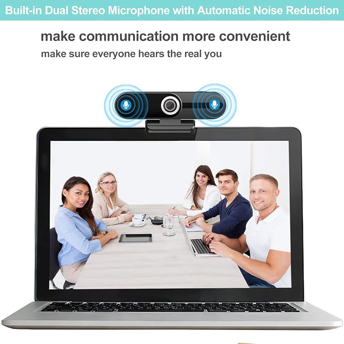 ToLuLu UHD 4K Webcam with Microphone, 8MP USB Computer Web Camera w/Tripod | and Privacy Shutter, External Webcam Pro Streaming Webcams PC Cam w/Mic Noise Reduction for Winsdows Mac OS Desktop Laptop - Image 3