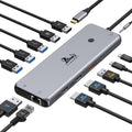 13-in-1 Laptop Docking Station Dual Monitor 4K, 2 HDMI USB C Hub LIONWEI by LIONWEI