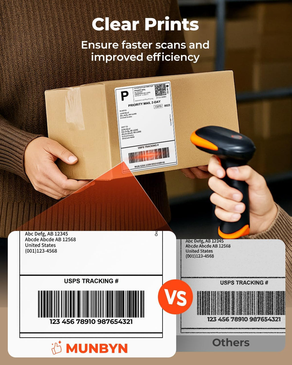 MUNBYN 4x6 Thermal Printer Labels, Commercial Grade, 220 Sheets/Stack - Image 4