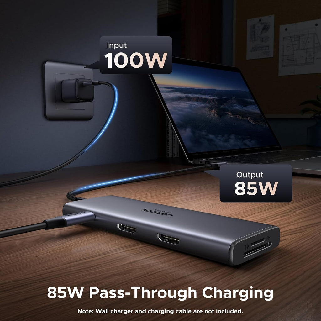 UGREEN USB C Docking Station Dual Monitor, 9-in-1 Aluminum Dock with 2xHDMI - Image 6