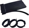 6 Inches 60 PCS Black Reusable Cable Ties,Multi-purpose Adjustable Cord Straps,Cable Organizer,Cord Wrap and Hook Loop Cords Management,Adjustable Cord Ties by Unknown