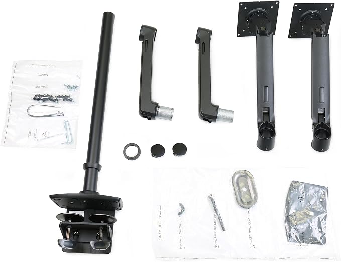 Ergotron – LX Vertical Stacking Dual Monitor Arm, VESA Desk Mount – for 2 Monitors Up to 40 Inches, 7 to 22 lbs Each – Tall Pole, Matte Black - Image 6