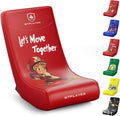 GTPLAYER Gaming Floor Rocking Chair – Rocker Floor Game Chair with Angle Limiter, Stylish Patterned Design, Comfortable Video Game Seat, Red Rugby Boy Pattern by GTPLAYER