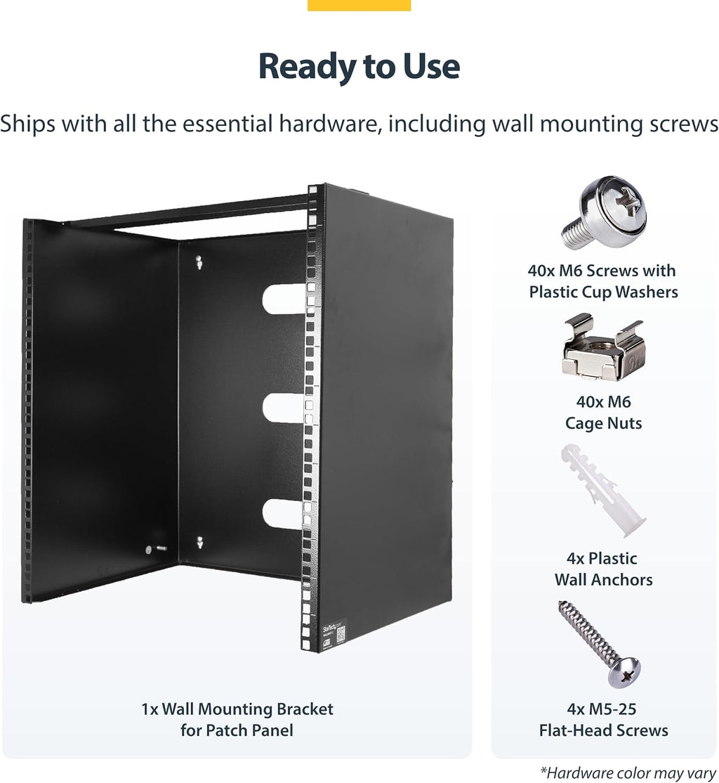 StarTech 10U 19in Wall-Mount Network Rack, 14in, 77lb (RACK-10U-14-BRACKET) - Image 5
