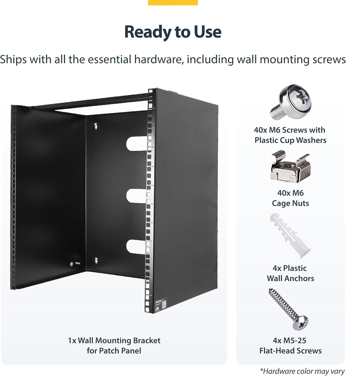 StarTech 10U 19in Wall-Mount Network Rack, 14in, 77lb (RACK-10U-14-BRACKET) - Image 5