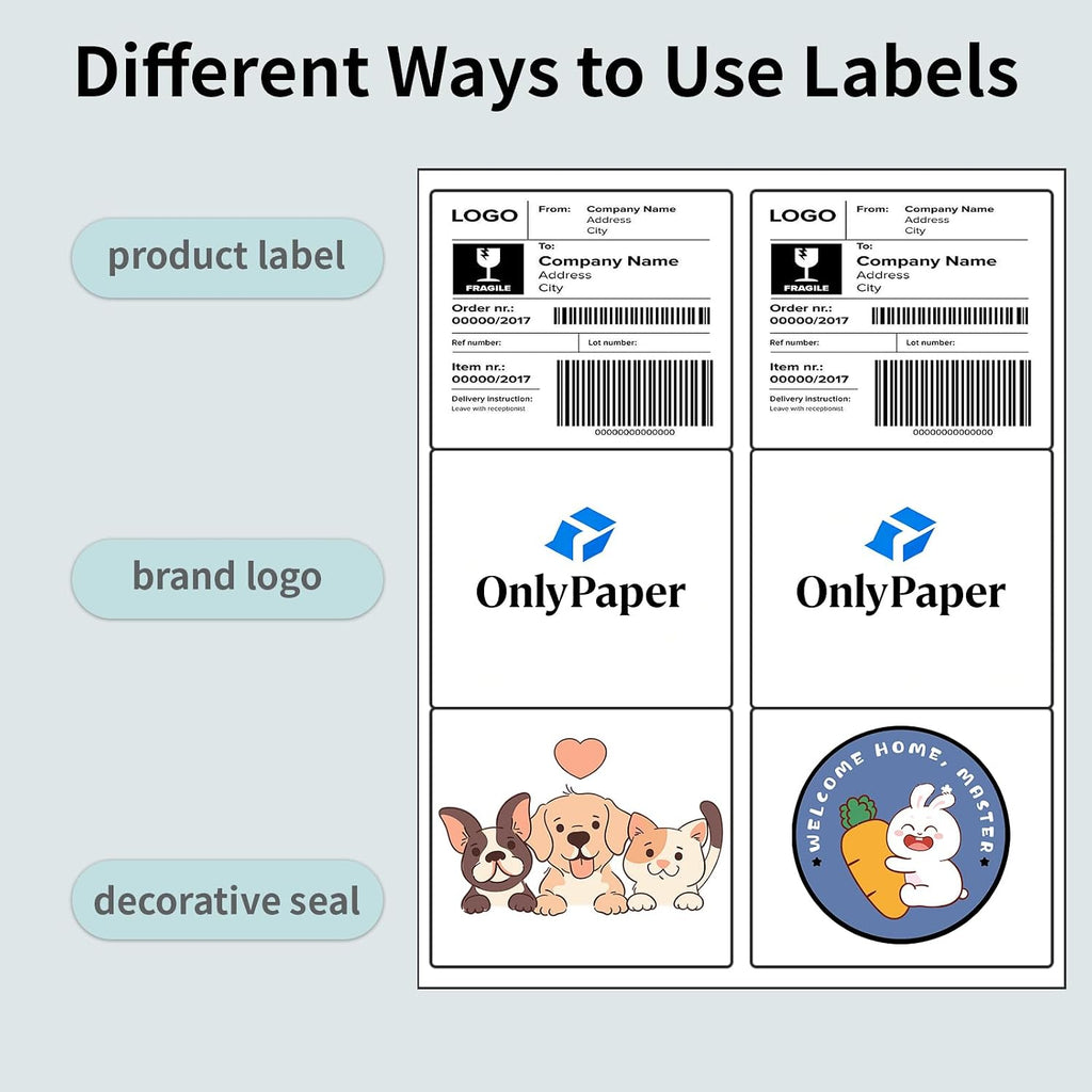 30 Sheets 6 UP Labels,Shipping Address Labels 3-1/3" x 4" Self Adhesive Sticker,FBA Labels,for Laser & Inkjet Printer Suits Personal & Business Needs(180 Labels) - Image 4