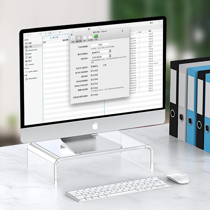 Acrylic Monitor Stand Riser Clear Laptop Stand Riser L12.5 xW7.5 xH4 | Computer & Laptop Stand for Desk, Compatible with All Notebooks and Monitor, Decoration for Office & Home Transparent - Image 5