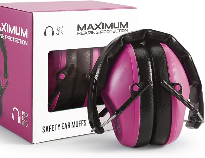 Pro For Sho 34dB NRR Hearing Protection Ear Muffs – Highest NRR Compact Design Ear Protection for Loud Events & Sensory Use by ProForSho