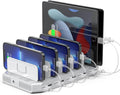【5PCS】Unitek 10-Port Charging Station, USB Charger Dock for Multiple Device | Multi Charging Dock Smart IC Tech Adjustable Dividers USB Type A Fast Charging Stand for iPad, Tablet, Kindle, iPhone, Family by Unitek