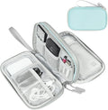 FYY Electronic Organizer, Travel Tech Pouch Bag, Medium, Mint Green | Wrist Strap, Waterproof, Double Layers Portable Electronics Travel Carrying Case for Cord, Charger, Daily Business Trips Use by FYY