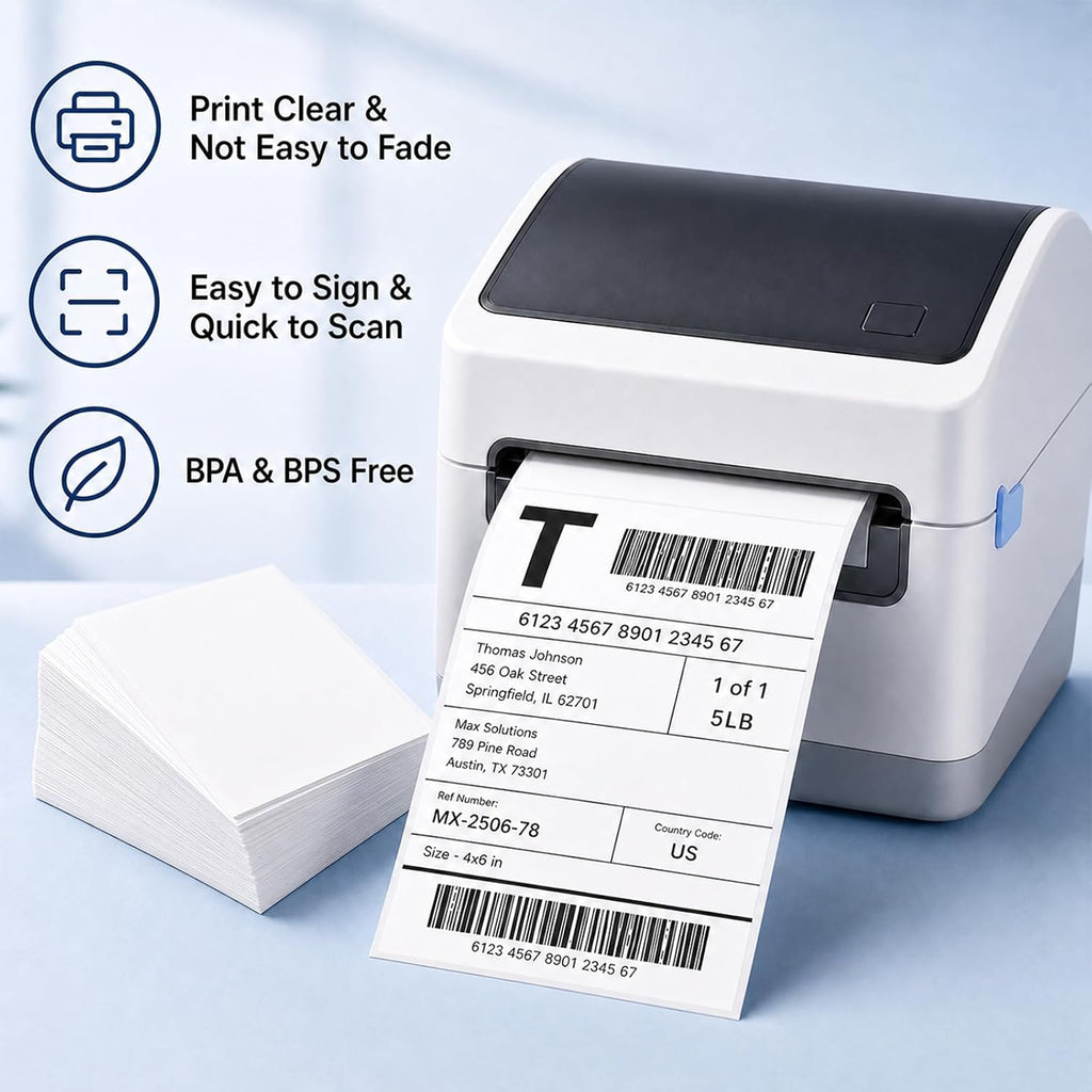4x6 Direct Thermal Shipping Labels, Compatible with Thermal Printers, for Shipping, Mailing, Small Business (200) - Image 3