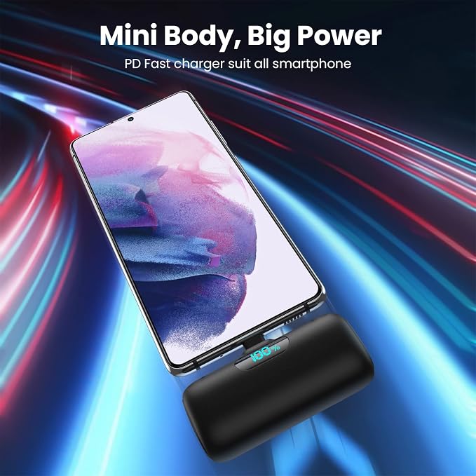 [2 Pack]Portable Charger Power Bank for iPhone 17/16/15,Mini USB C Portable Power Bank 5000mAh Fast Charging Battery Pack Travel Essentials for iPhone 15/16/17 Plus/17 Pro/17 Pro Max,Samsung Android - Image 4