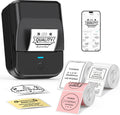 PM240 Label Maker Machine, Black, 3 Rolls with 40x30mm White Labels by TYPONOS