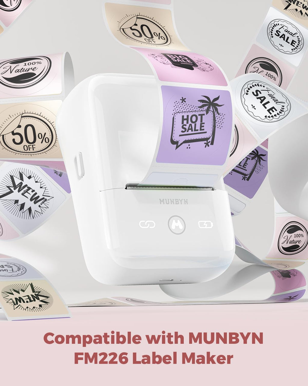MUNBYN 2 Inch Round Thermal Labels for Canning, 150 Sheets/1 Roll - Image 5
