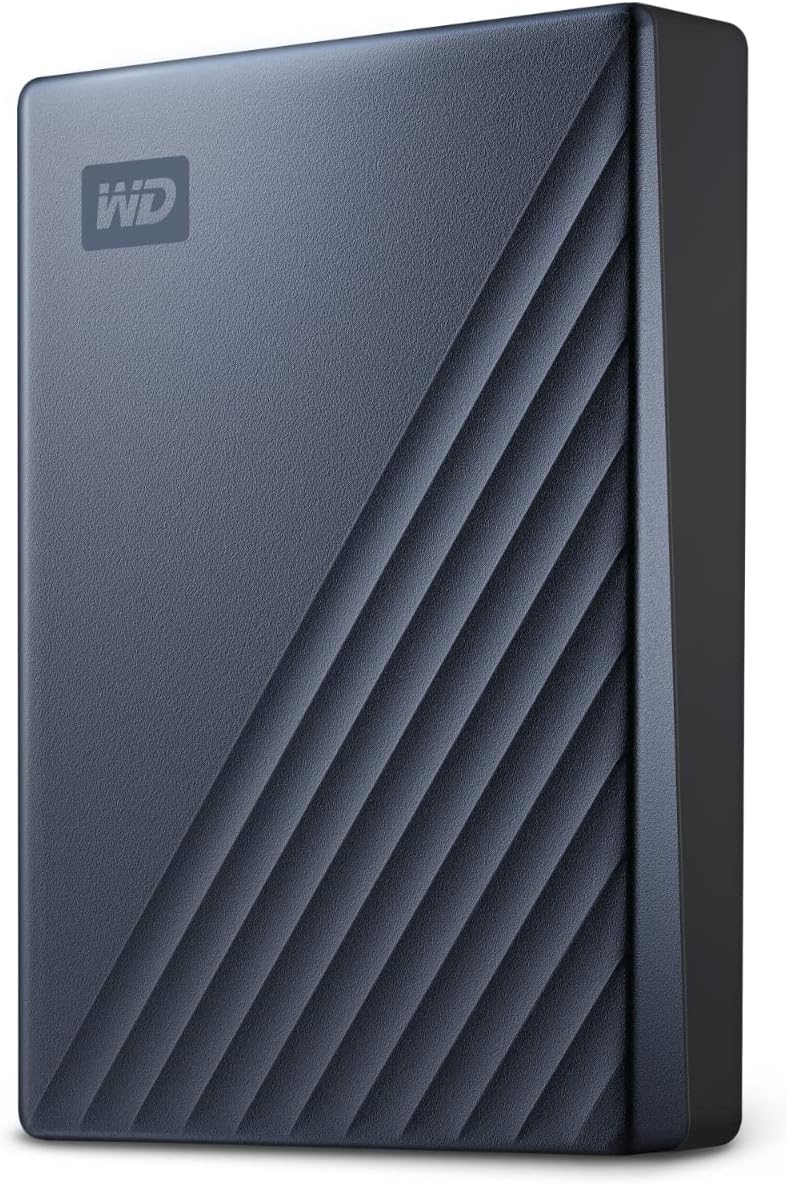 WD 2TB My Passport Ultra, Blue, Portable External Hard Drive, backup software with defense against ransomware, and password protection, USB-C and USB 3.1 - WDBC3C0020BBL-WESN by WD