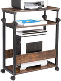 Height Adjustable Computer Tower Stand, Top Adjustable 24"Wx12"Dx23"-38"H by TooCust