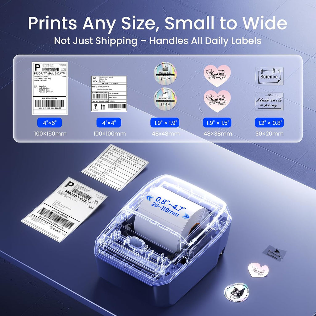 CLABEL G4 4x6 Shipping Label Printer with Built-in Paper Bin Small Business - Image 7