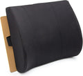 DMI Lumbar Support Pillow for Chair to Assist with Back Support with Removable Washable Cover and Firm Insert to Ease Lower Back Pain while Improving Posture,14 x 13 x 5,Contoured Foam,Elite,Black by DMI