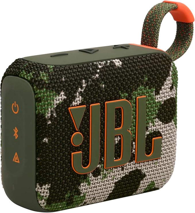 JBL Go 4 - Ultra-Portable, Waterproof and Dustproof Bluetooth Speaker, Big JBL Pro Sound with Punchy bass, 7-Hour Built-in Battery, Made in Part with Recycled Materials (Squad) by JBL