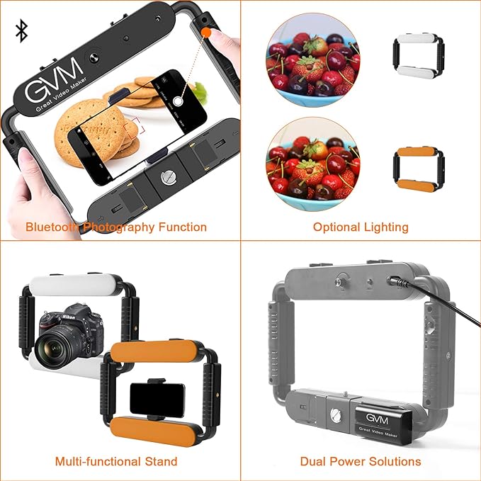 GVM Great Video Maker LED Ring Light 5600K Selfie Light, Smartphone Video Rig & Phone Video Stabilizer for Camera, Smartphone, Makeup, YouTube Setup, Self-Portrait Shooting with Bluetooth - Image 9