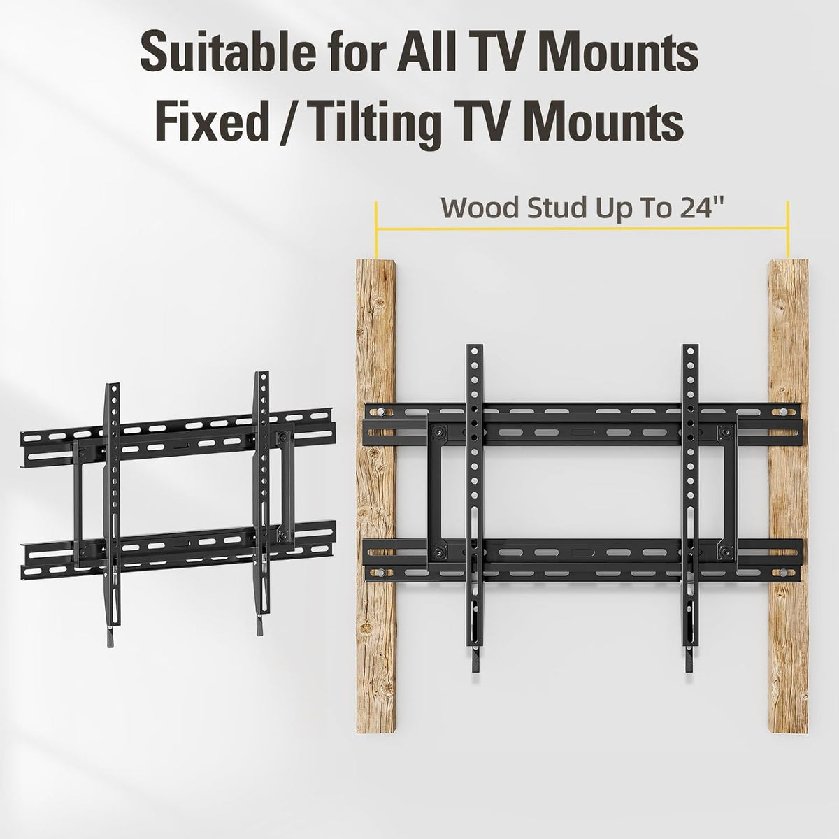 Mounting Dream Universal TV Wall Mount Extension Bracket for Televison Wall Plate, Fitting 16'' - 24'' Wood Studs and Easy Centering in Position, Max Loading Capacity of 154 LBS MD5232 - Image 6