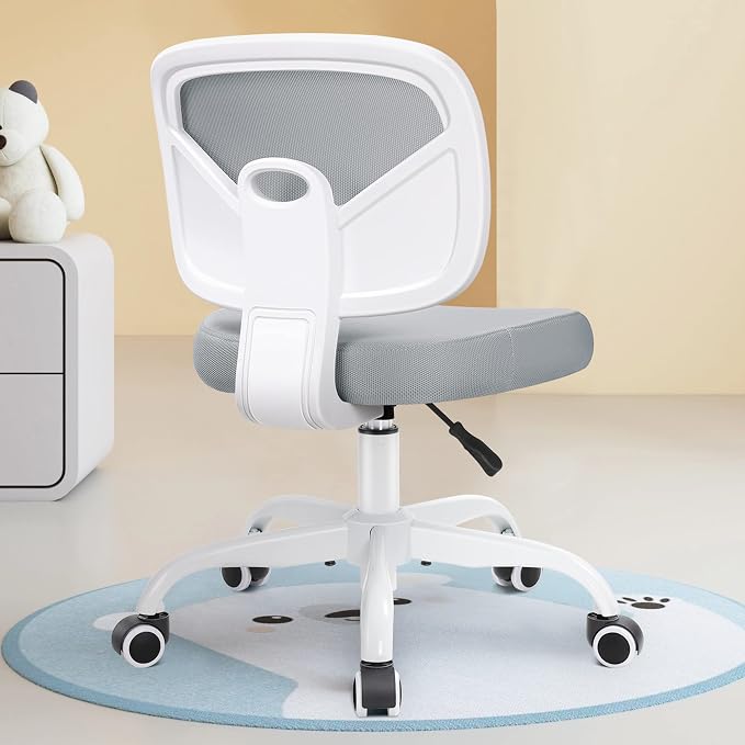 Kids Desk Chair, Pink Study Chair for Boys Girls with Height Adjustable, Swivel Mesh Task Student Chairs for 4-12, Growing Teen Office Chair for Home/School/Office(Gray) by Primy