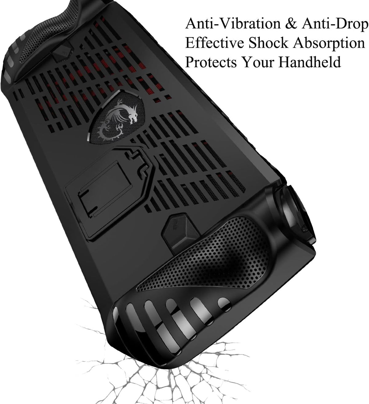 Soft TPU Protective Case with Kickstand for MSI Claw A1M 7" 2024 Handheld Game Console Skin Cover Drop-Proof Protector Slim Stand Sleeve with Non-Slip,Anti-Collision,Shockproof (Black) - Image 3