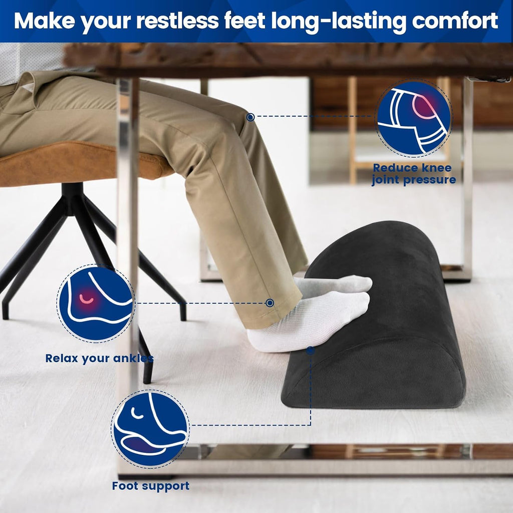 Foot Rest for Under Desk at Work, Foot Stool for Office, Footrest, Gray - Image 4