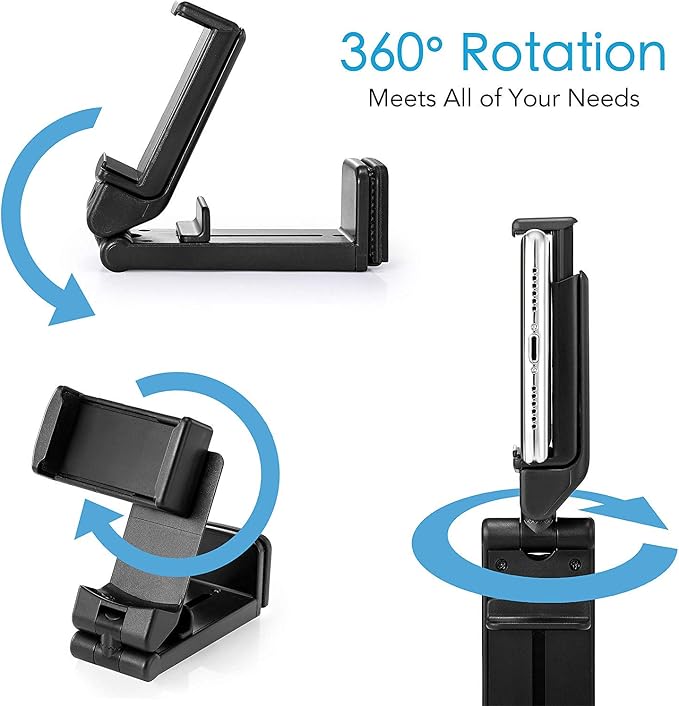 Airplane Cell Phone Stand Flight Mount Foldable Portable Phone Holder Desk Bed Compatible with iPhone 15 Pro Max Airplane Travel Essentials Gadgets Accessories Flying Office Women Men - Image 3