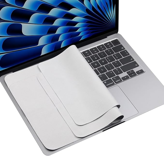 2 Pack Microfiber Liner Cleaning Cloth Screen Keyboard Imprint Protection for MacBook Neo/Pro/Air 13" 14" (2018-2026), MacBook Neo 13/MacBook Air 13 M4 M3 M2 M1/MacBook Pro 14 (M5- M1) Accessories by MUBUY
