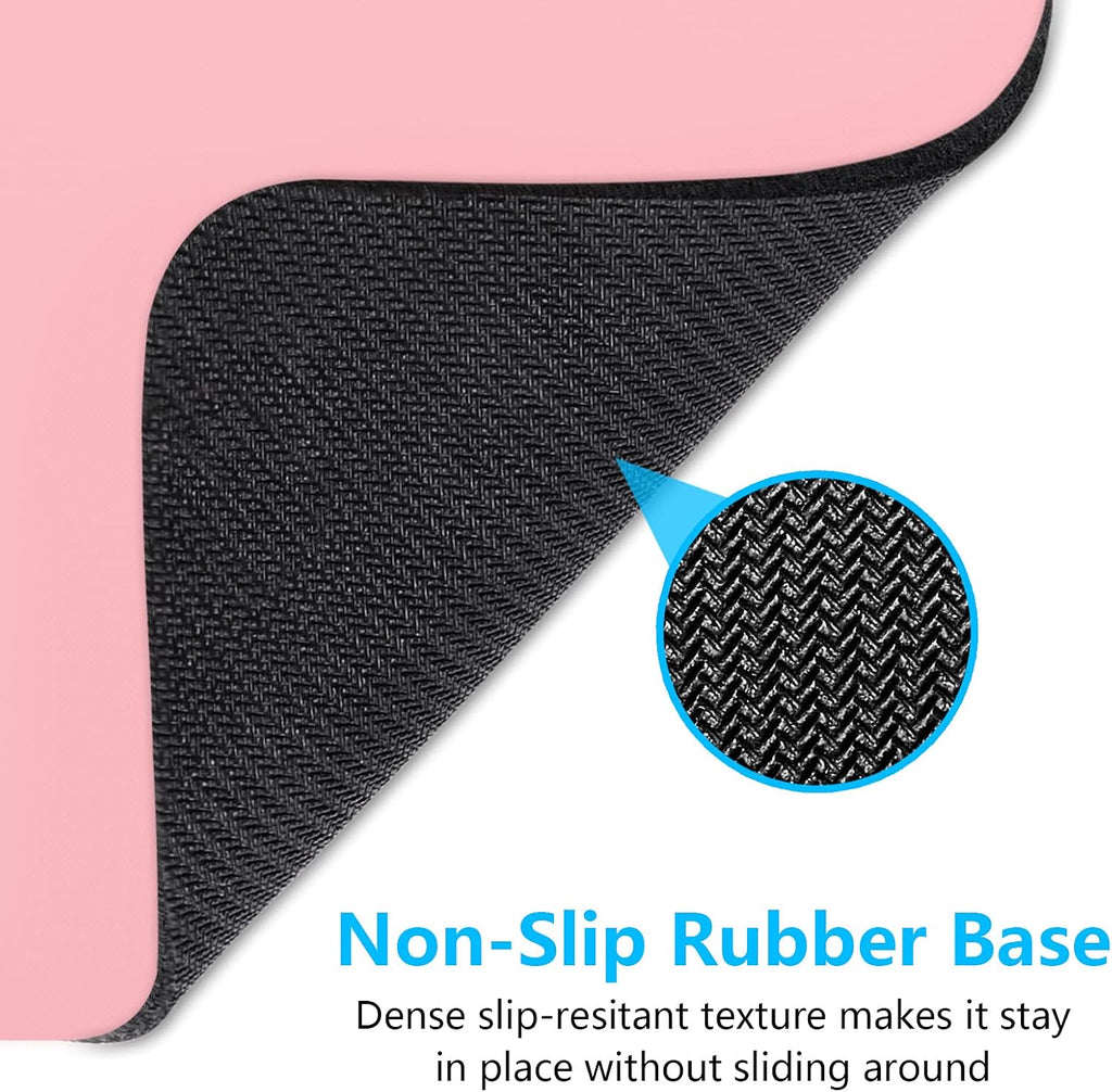 Small Mouse Pad, 6 x 8 Inch Thick Rubber Premium-Textured Non-Slip Portable & Washable Mini Mouse Mat for Women Men Wireless Laptops Keyboard Tray Gaming Work Computer Office Travel, Pink - Image 6