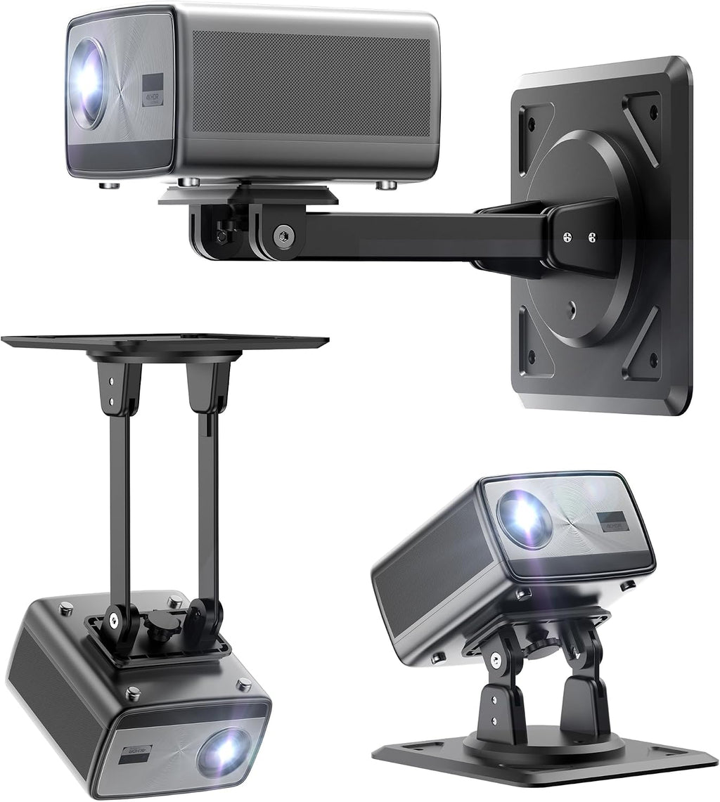 3-in-1 Projector Stand, Ceiling Wall Desktop Mount, 360° Swivel & 180° Tilt, 1/4 Inch Screw, ABS Material, Works with Nebula Capsule 3/Air/Pro, XGIMI Halo+/MoGo and Most Projectors (Black) by Haweah