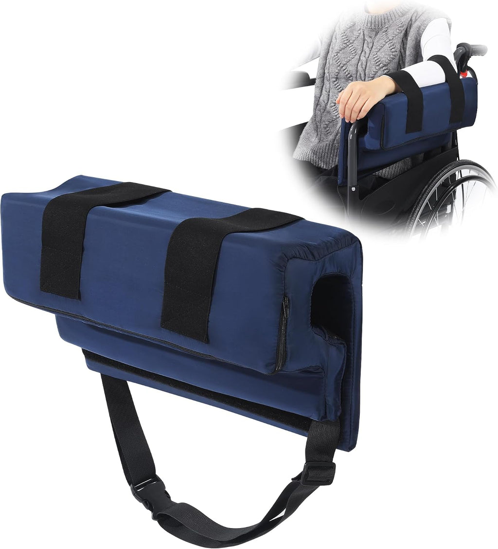 ROYALAY Wheelchair Armrest Pads, Lateral Support Anti-Rollover for Wheelchair with Adjustable Strap, High-Density Foam Arm Support Pillow with Waterproof Cover by ROYALAY