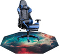 USTIDE Large Gaming Chair Mat Vibrant Galaxy Carpet Nonslip Rubber Desk Chair Mat Office Gaming Floor Mat for Kids Teens Adults 51"x51" by USTIDE