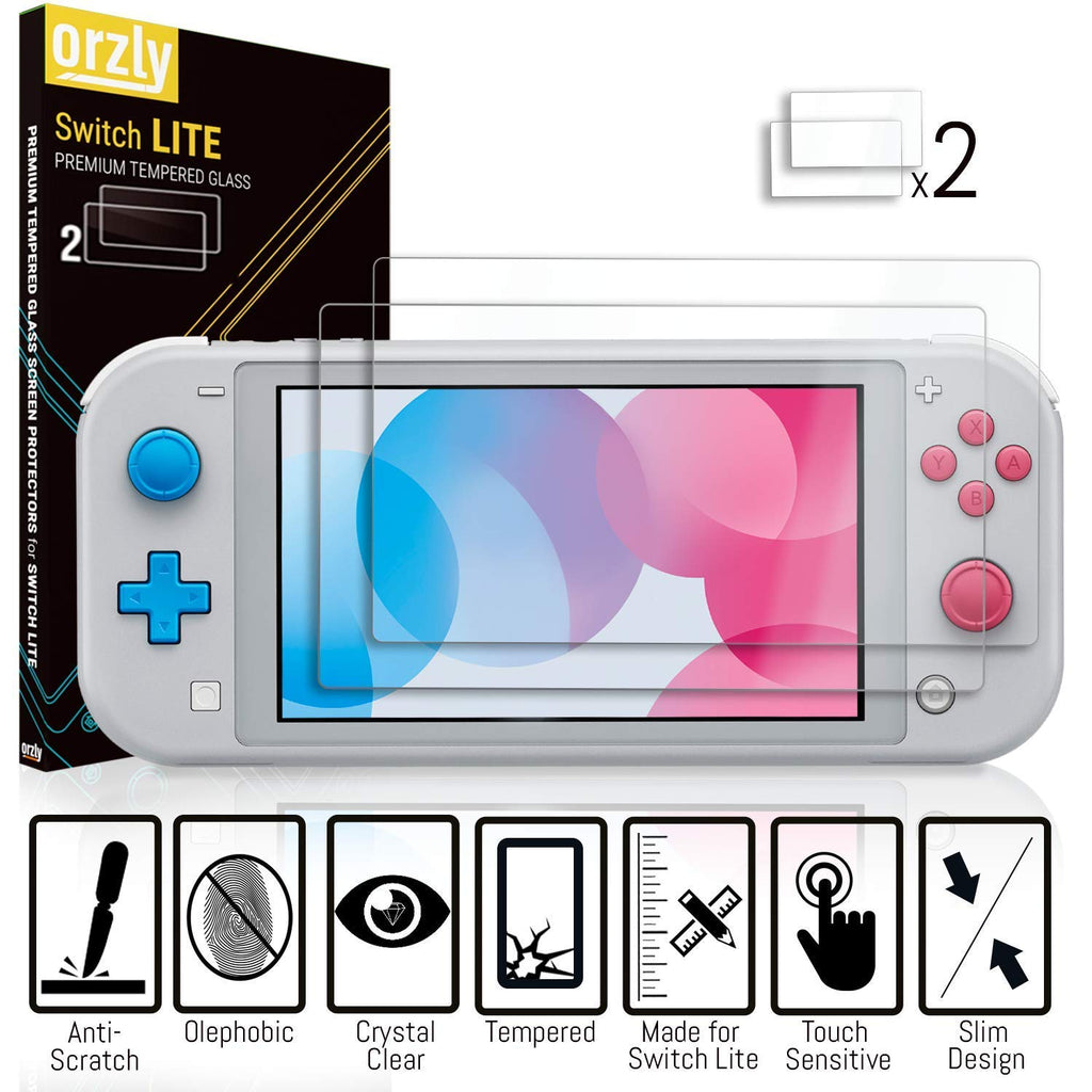 Orzly Switch Lite Accessories Bundle - Case & Screen Protector for Nintendo Switch Lite Console, USB Cable, Games Holder, Comfort Grip Case, Headphones, Thumb-Grip Pack & more (Orzly Gift Pack - Grey) - Image 5
