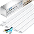 TV Cord Hider, 70.8in Cord Covers for 2-3 Wires on Wall, Paintable Cable Hider Wire Covers for Cords on Wall, Self-Adhesive Cord Hider for Wall Mount Tv to Hide Cords, W0.94 H0.47in, White by Wuitaouy