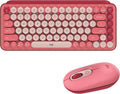 Logitech POP Keys + POP Mouse - Wireless Keyboard and Bluetooth Mouse Combo with Typewriter-Style Mechanical Keys, Emoji Features, Cute Compact Design - Heartbreaker Rose by Unknown