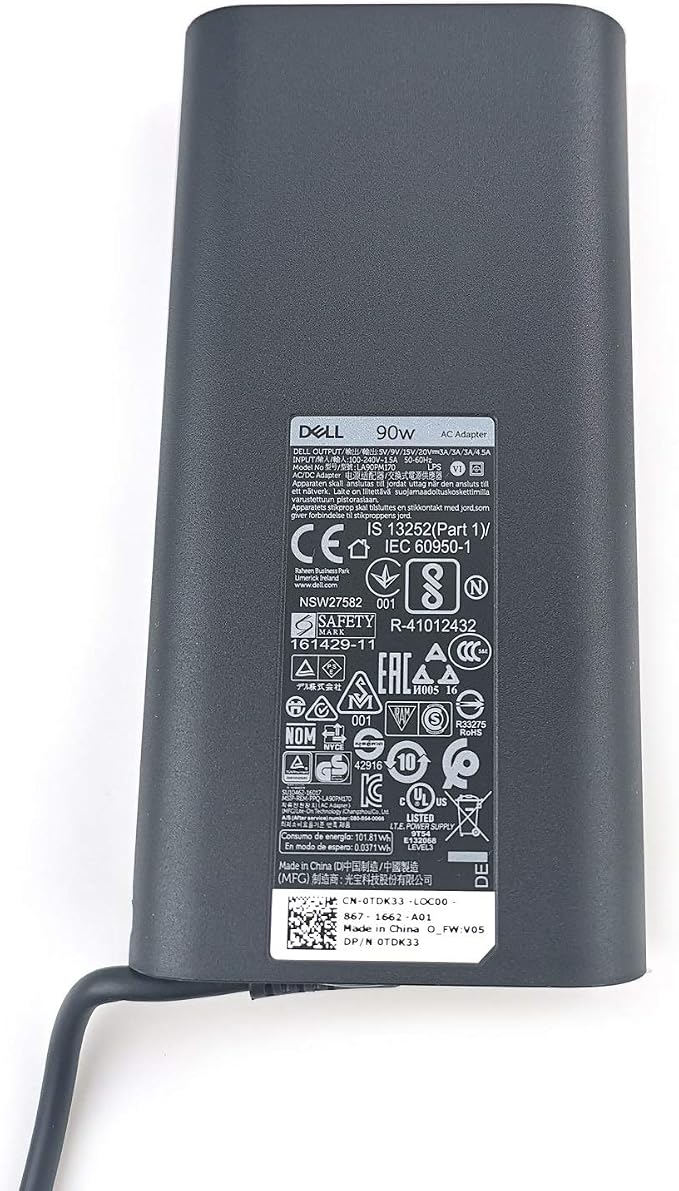 New Laptop Charger 90W watt USB Type C(USB-C) AC Power Adapter Include Power Cord for Dell XPS 13，Precision 3540,Latitude 3400,3500, 5289,5300 2in1,7400,7300, 7390, 7200,5400,0TDK33 - Image 6