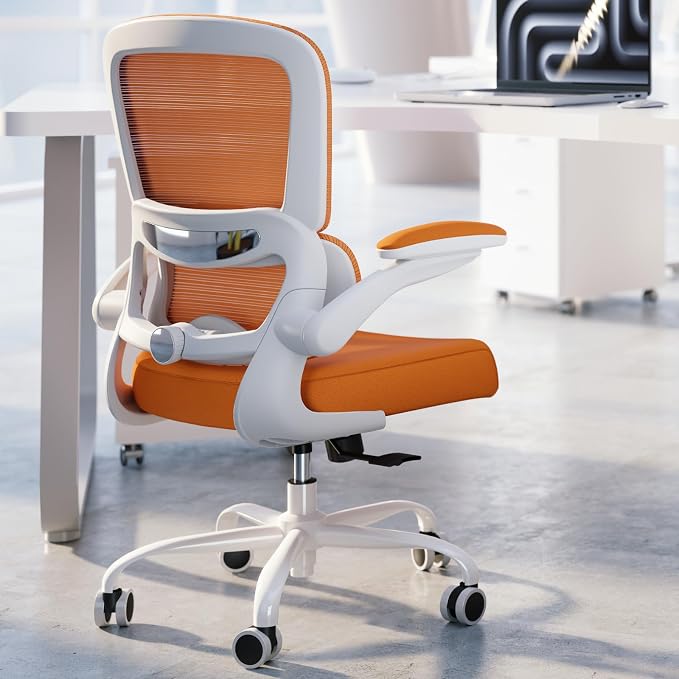 TRALT Office Chair - Ergonomic Desk Chair with Adjustable Lumbar Support, Mesh Computer Chair, Executive Chair for Home Office Comfortable Lumbar Support (1, Orange) - Image 9