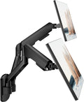 PEGZONE Dual Monitor Wall Arm 17"-35" Ultrawide 26.4Lbs VESA Black | Fully Adjustable, Space Saving Structure, VESA 75x75 & 100x100, Ideal for Home Office Gaming, Fits Ultrawide Monitors by Pegzone