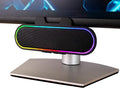 Cyber Acoustics CA-2890GX USB Speaker Bar with Music-Sync LED Lights | Monitor-Mounted Speaker Bar, Great for Music and Casual PC Gaming, 9 Color Modes, USB-C with USB-A Adapter Included by CyberAcoustics