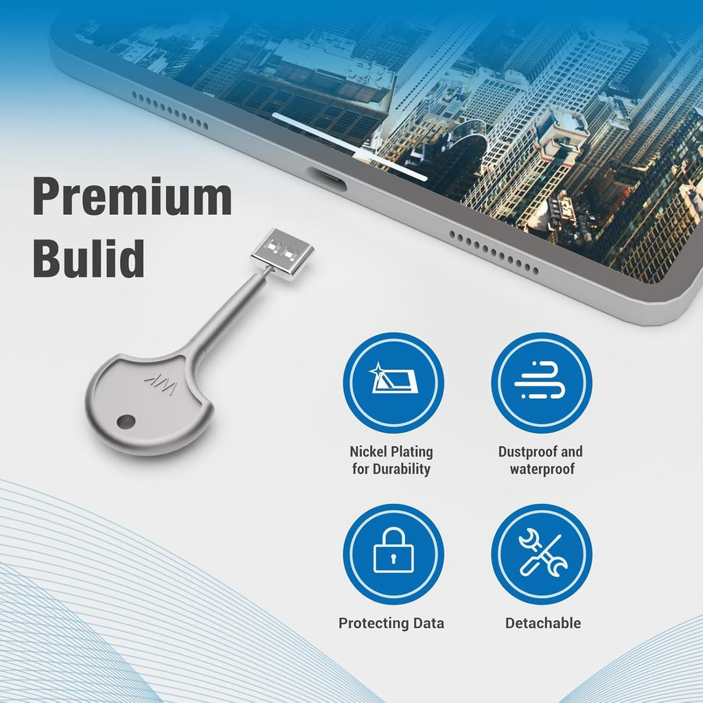 10Pcs Stainless Steel USB-C Port Lock with 1 Key, Type-C Female Plug Protector & Port Blocker - Compatible with iPhone 15/16, Samsung Galaxy S24/S23/S22/S21/S20, Note/A Series,Wireless Chargin - Image 5