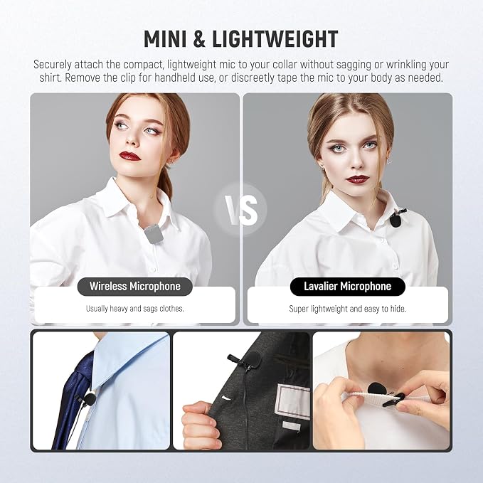 NEEWER USB Lapel Microphone, Plug & Play Mini Omnidirectional Clip On Lavalier Mic with 3.5mm Monitoring Headphones Jack for USB 2.0 Mac Windows PC Laptop Computer YouTube Skype Podcast Gaming, LM2 - Image 8