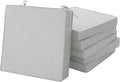 Outdoor Chair Cushions, Chair Pads, Set of 6, 17 x 16, Light Grey | Water-Resistant & Fade-Resistant, Patio Seat Replacement, Removable Cover with Zipper, Non-Slip Bottom with Straps by Unknown