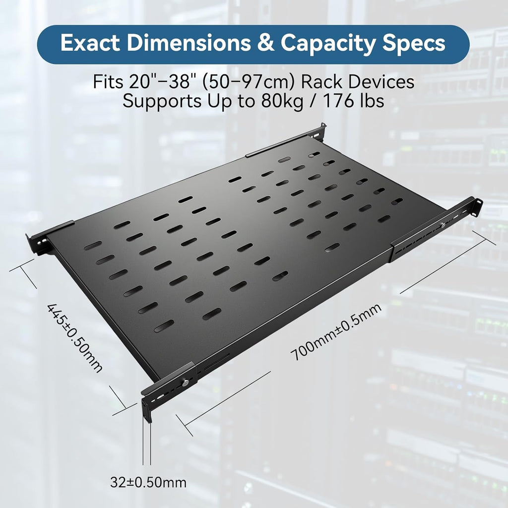 Adjustable 1U Server Rack 700 Millimetres Long,445 Millimetres Wide - Image 2
