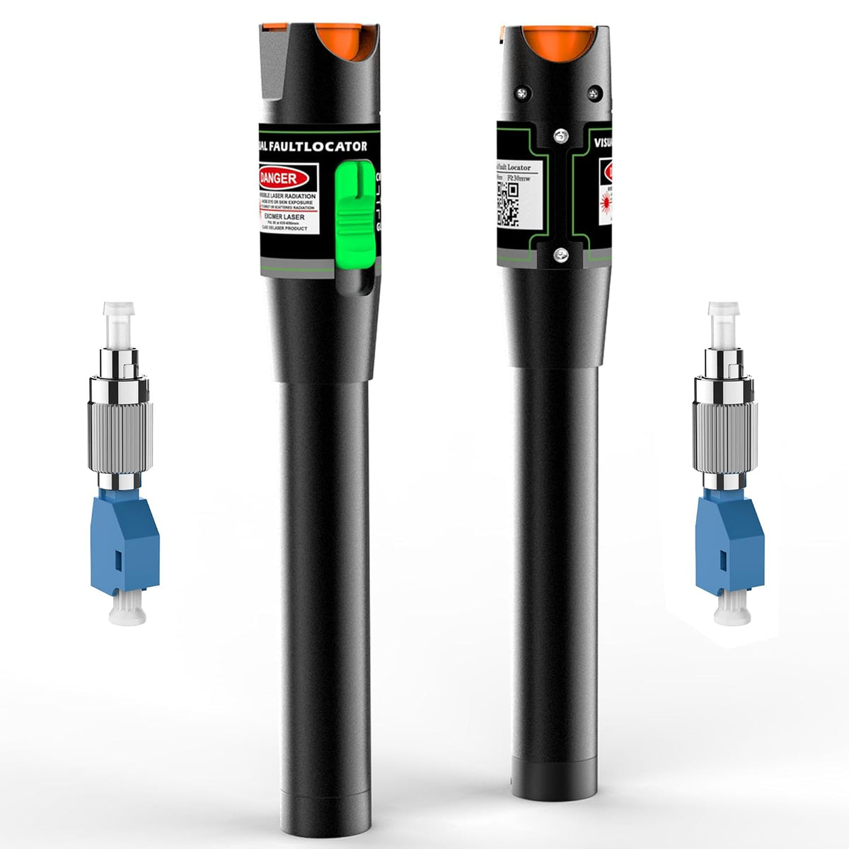 2PCS Visual Fault Locator, VFL Tester Kit - Includes Single Mode 9/125um FC Male to LC Female Adapter and Red Light Pen for Fiber Optic Cable Network Testing by GESD