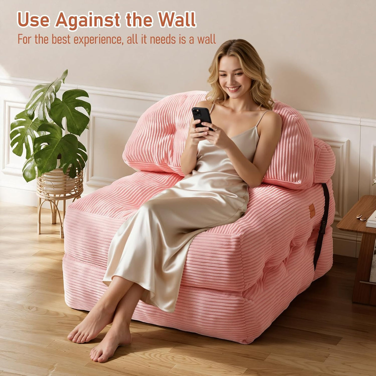 Folding Sofa Bed, Convertible Sleeper Chair with Back Support and Pillow - Image 7